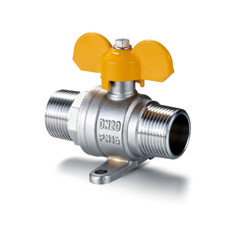 Valvola a sfera in ottone YH-214 con base e maniglia a farfalla （M/M）